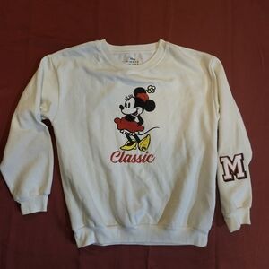 Disney White Minnie Mouse Classic Sweatshirt